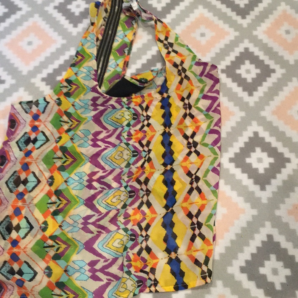 Rainbow zip up pull over vest